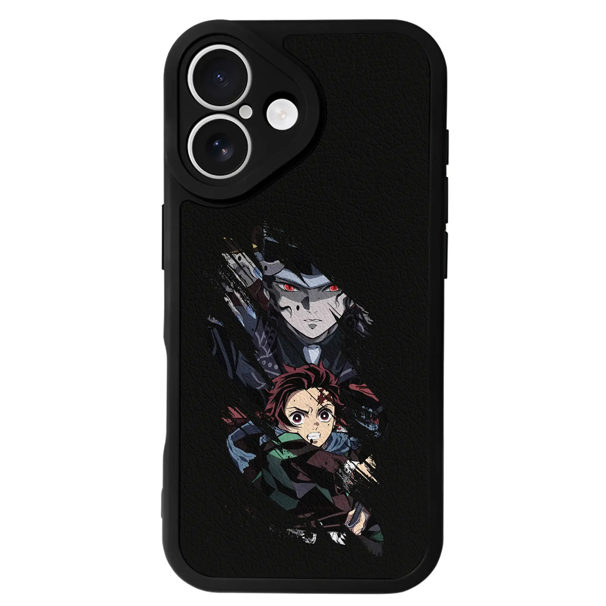 鬼滅の刃 グッズ,鬼舞辻 無惨 - IPhone 16シリーズ対応 ・ シリコンスマホケース ・ レザー調 ・ 高精度フィット ・ 耐衝撃 ・ ワイヤレス充電対応 ・ 精密カット